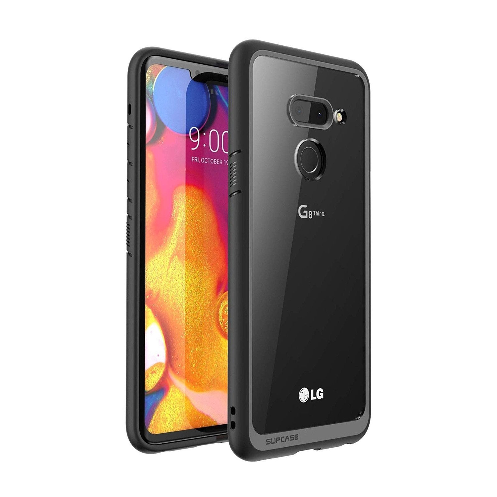 LG G8 ThinQ Unicorn Beetle Style Slim Clear Case Black - Premium Protective Cover for LG G8 ThinQ Smartphone - Perfect for Everyday Use, Work & Travel