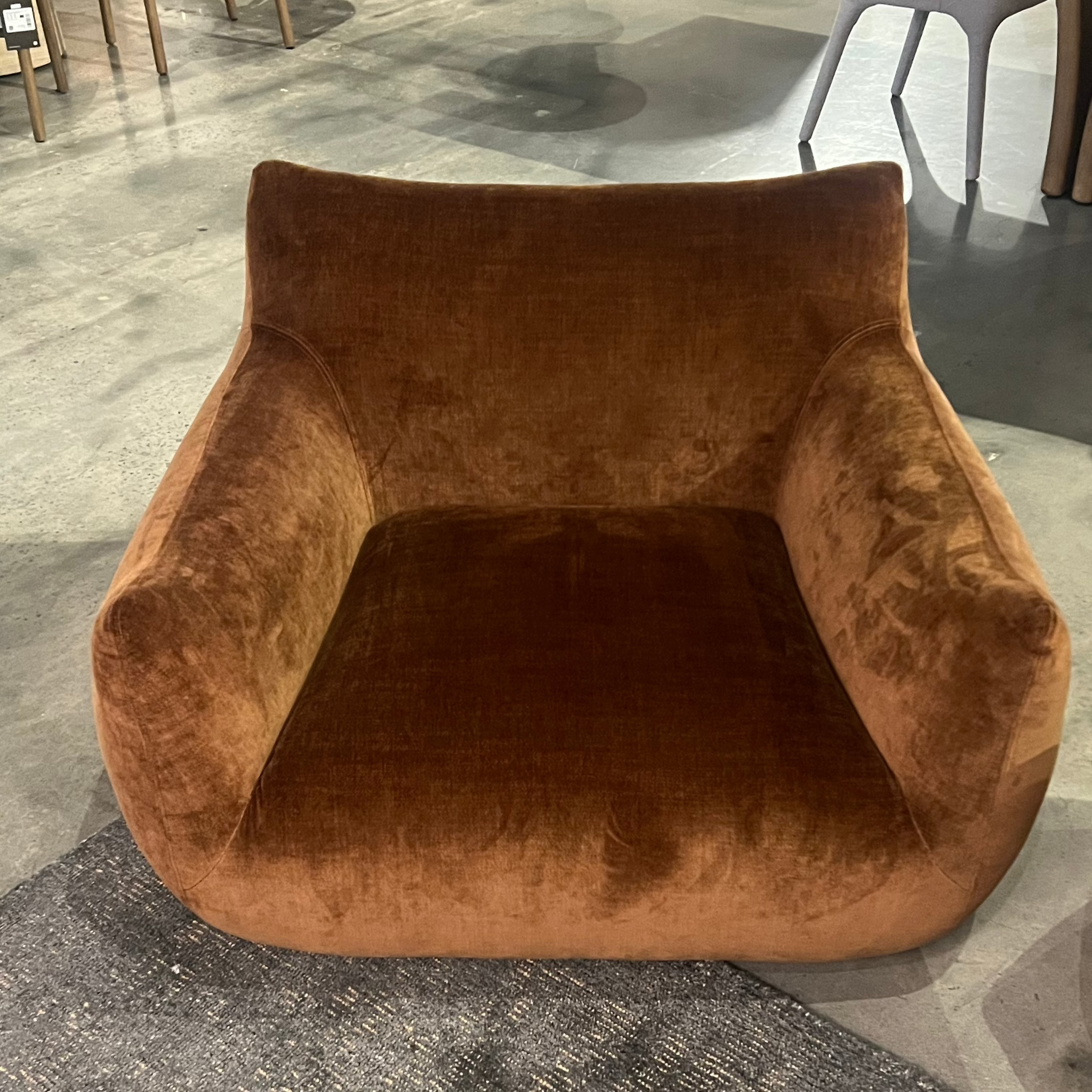 Margot Swivel Chair Altair Sienna - Modern Accent Chair for Living Room, Bedroom, Office - 360 Degree Rotating Lounge Chair with Comfortable Cushion