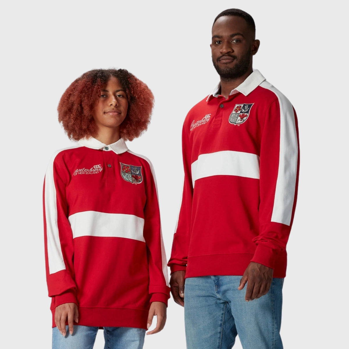 Canterbury British & Irish Lions Heritage Long Sleeve Rugby Jersey - Authentic Red Rugby Shirt for Men - Perfect for Rugby Matches, Fan Events & Casual Wear