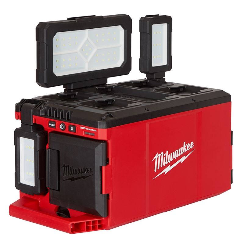 M18 18V Lithium-Ion Cordless PACKOUT Light & Charger (Tool Only) - Ideal for Construction Sites, Workshops, and DIY Projects