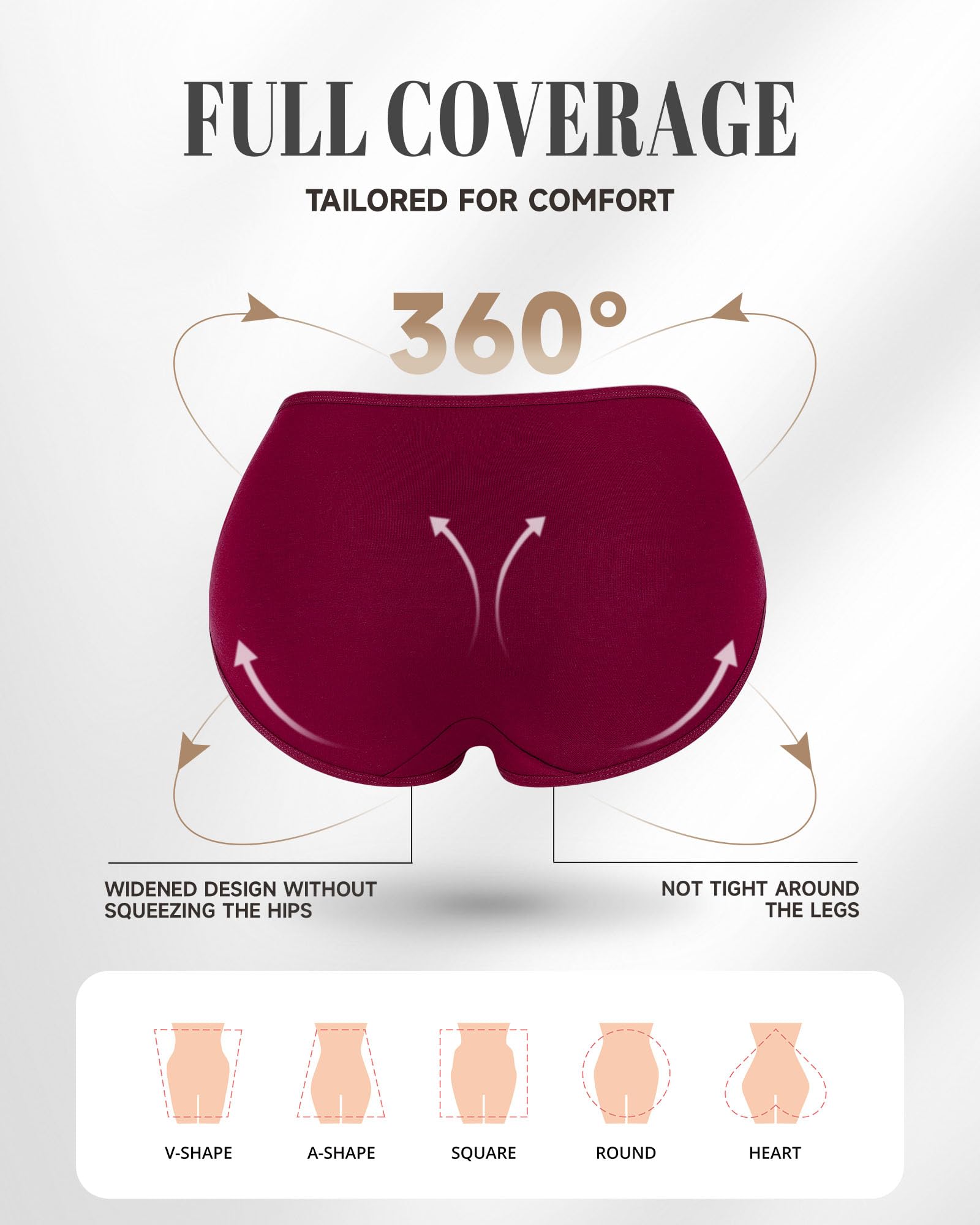 PULIOU Women's Cotton Hipster Panties - Low Waist Stretch Seamless Underwear - 6 Pack Breathable Briefs for Everyday Comfort & Lounge Wear