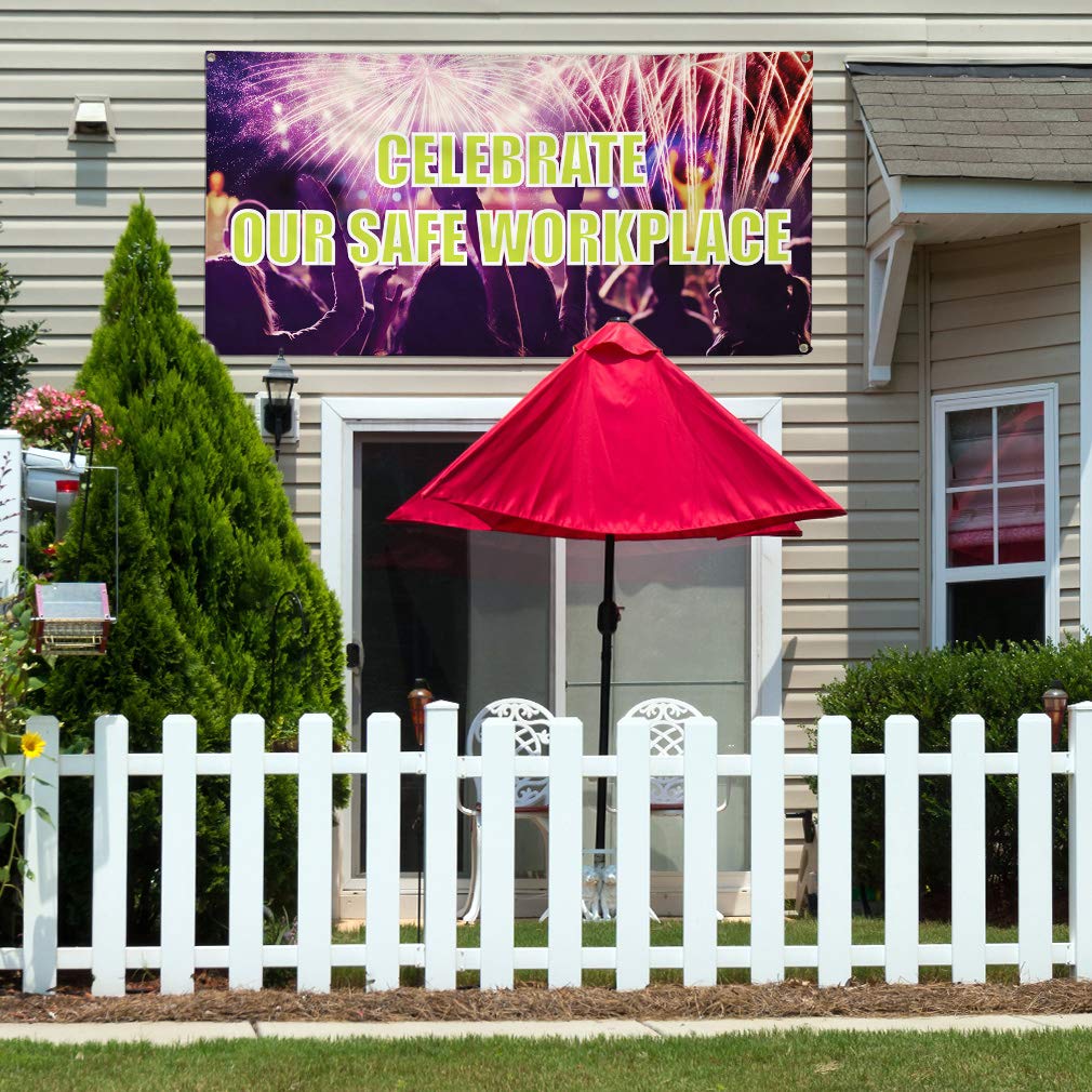 Durable Vinyl Banner 48x96 Inches - Weatherproof Outdoor Yard Signs with 8 Grommets for Workplace Safety, Events & Industrial Use | Multiple Sizes Available