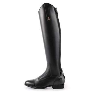 Women's Donatello III Dress Boots - Black Leather Ankle Boots Size 37 (XSlim Regular) for Office, Party & Formal Occasions