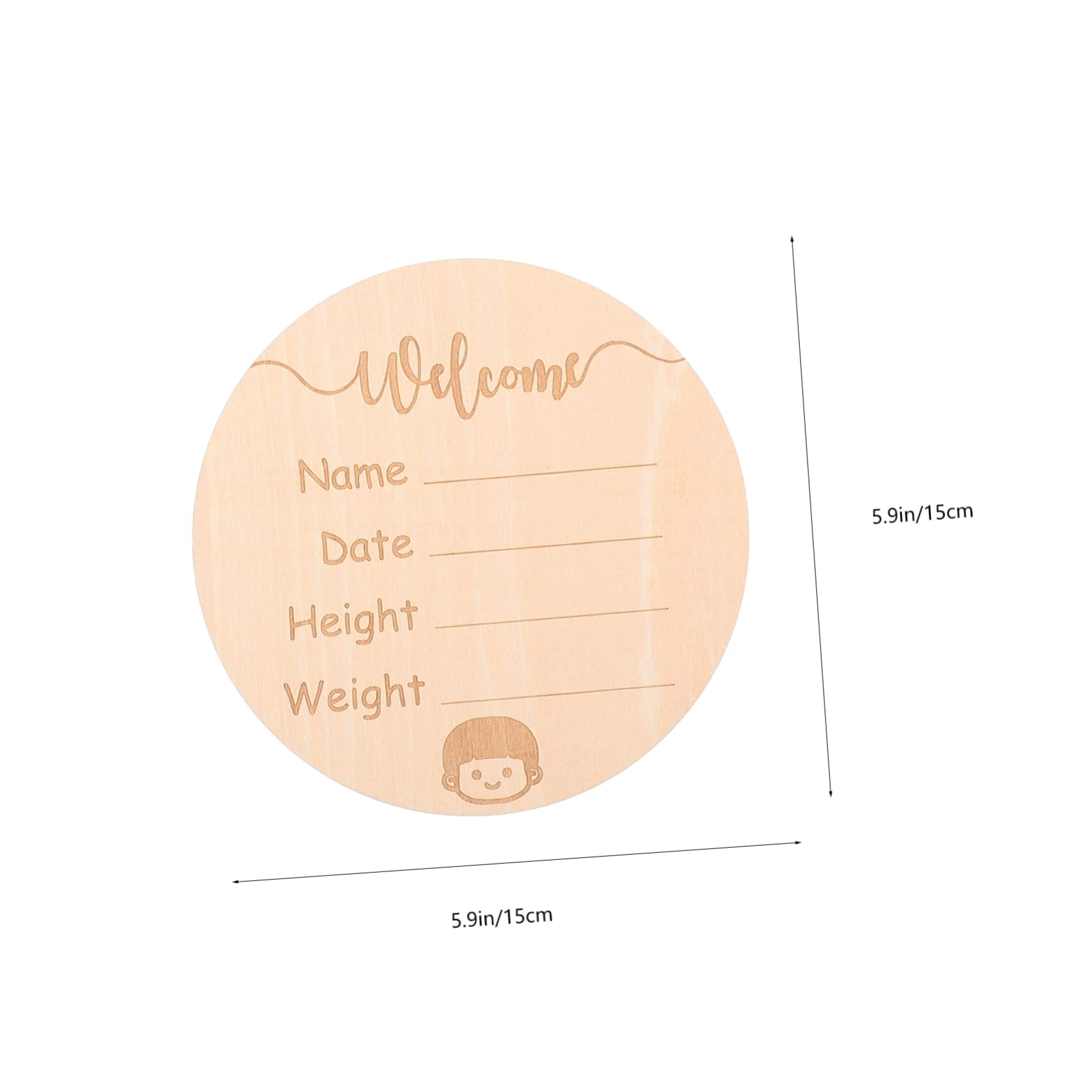 BESTonZON 3-Piece Wooden Baby Milestone Cards Set - Newborn Name Signs & Growth Record Keepsake - Perfect for Baby Showers, First Birthday Gifts, and Monthly Photo Props