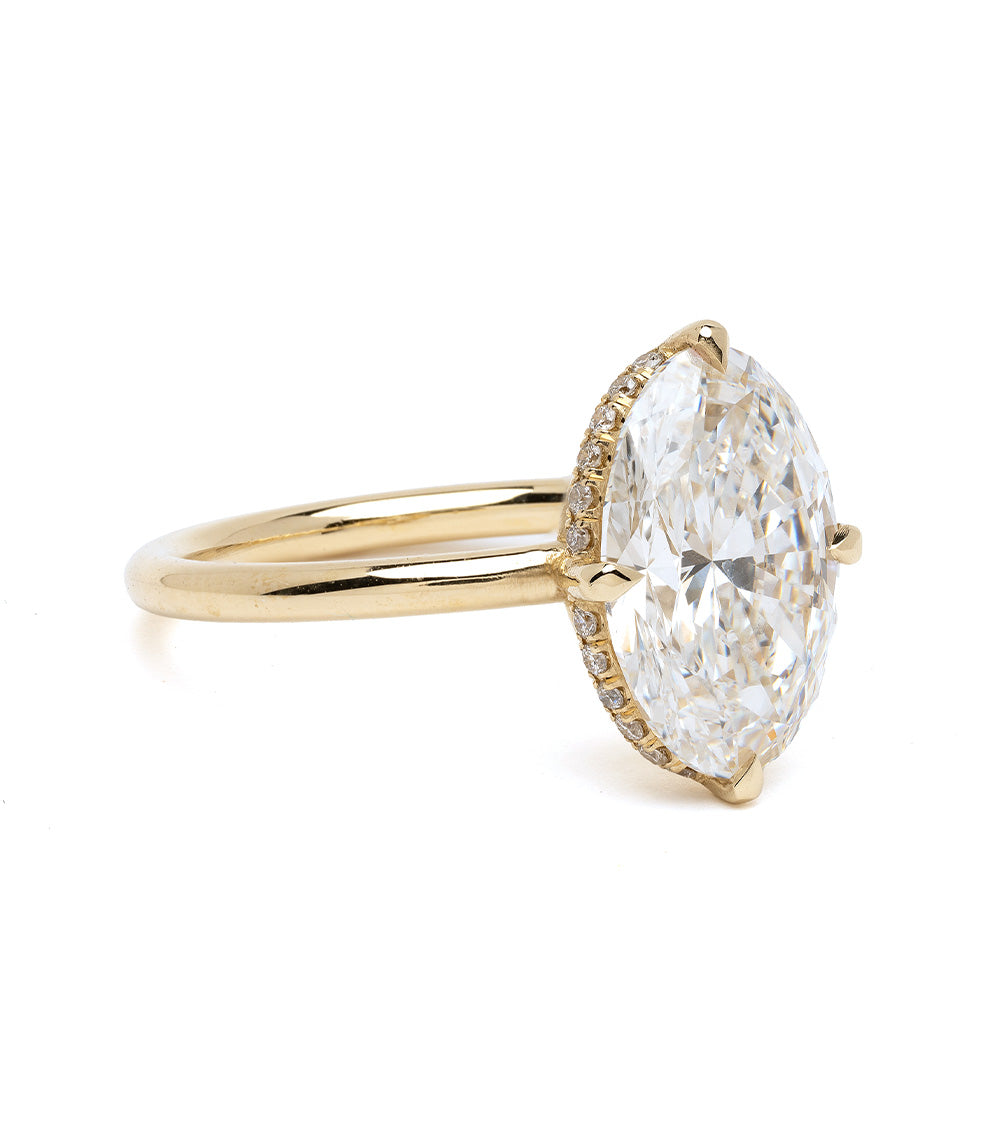Annika Oval Lab Grown Diamond Engagement Ring - 3.82 Carat Solitaire Ring for Women, Ethical & Conflict-Free, Perfect for Proposals, Weddings & Anniversary Gifts