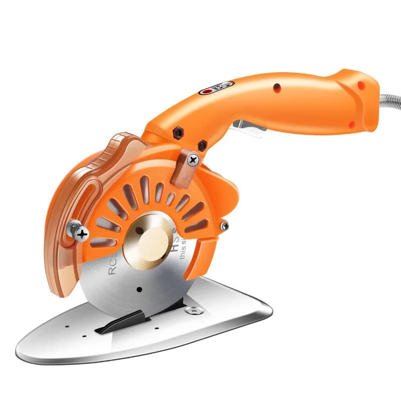 Industrial Electric Cutting Machine for Fabric, Leather, Carpet & Cardboard - 110MM Direct Drive Electric Scissors (Color: Black) - Perfect for Upholstery, DIY Projects & Professional Tailoring