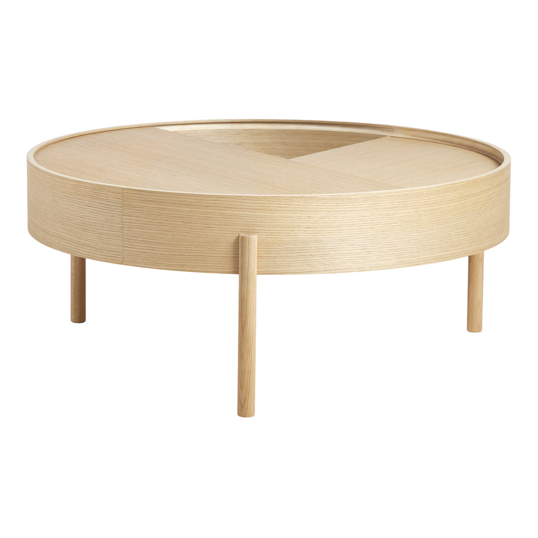 Modern Arc Coffee Table - Mid-Century Style Wooden Living Room Furniture for Home Decor | Perfect for Small Spaces, Apartments & Lounge Areas