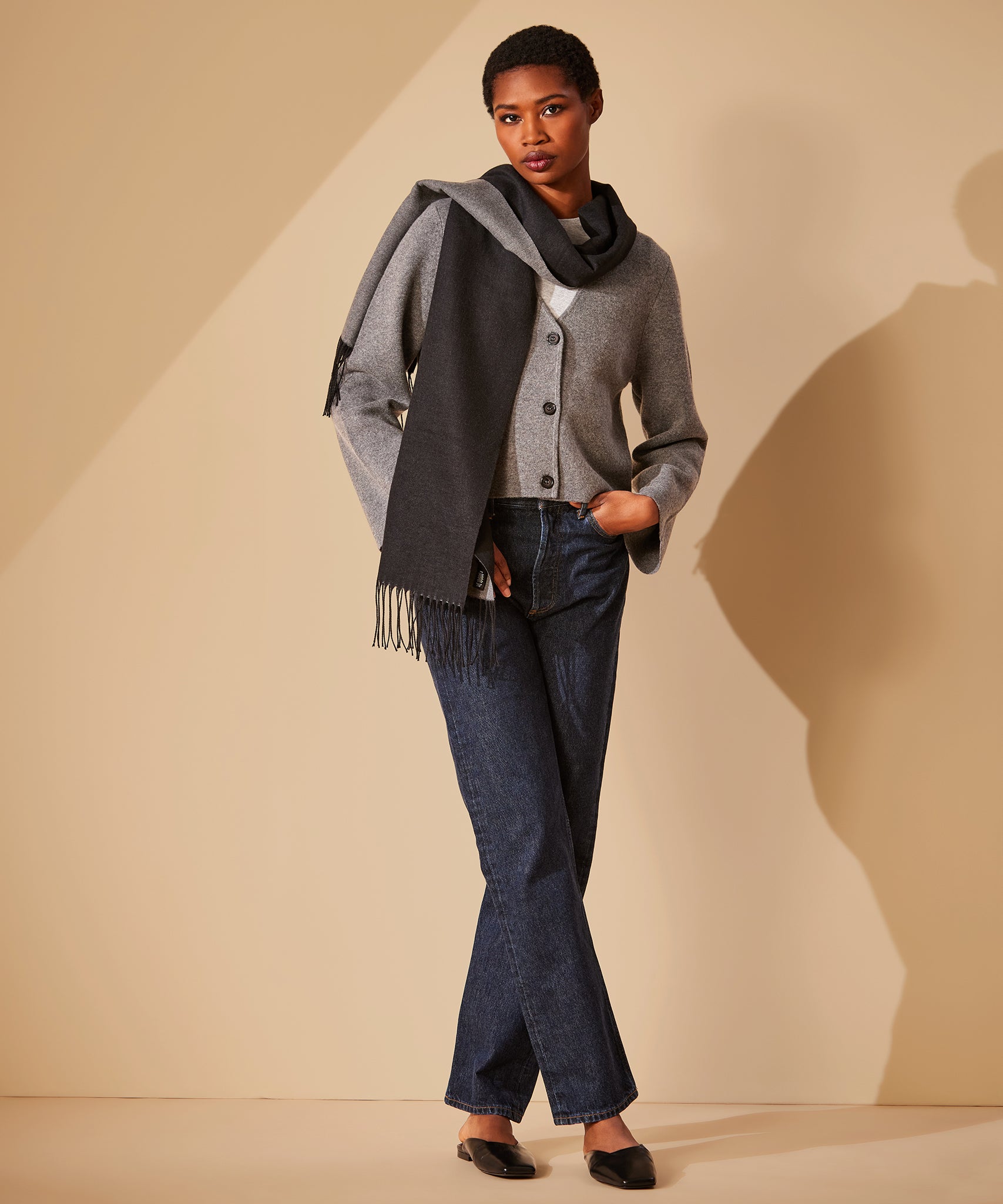 Double Sided Warm Winter Scarf for Women & Men - Soft Cashmere Blend Fashion Accessory for Cold Weather, Outfits & Gifts