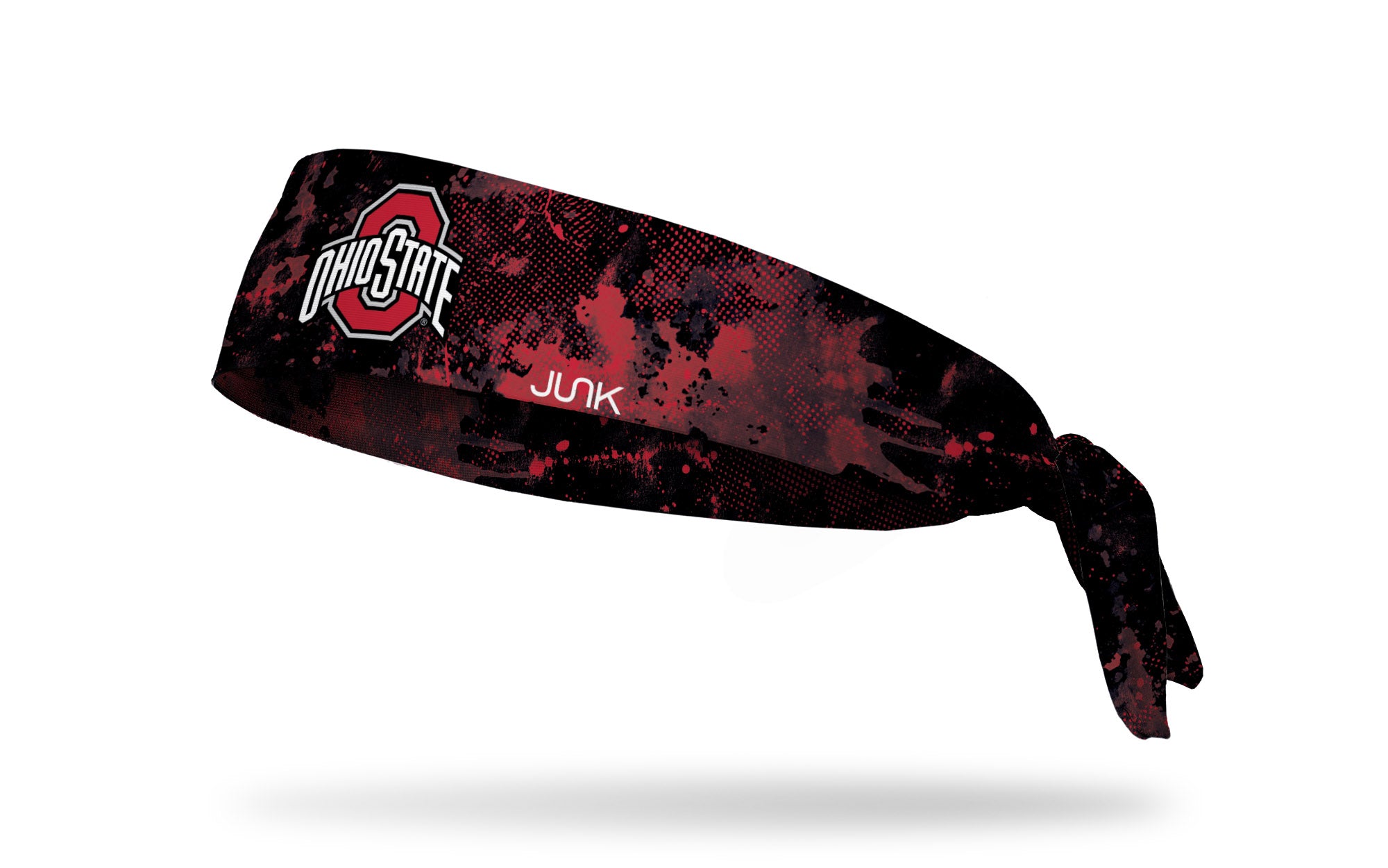 Ohio State Buckeyes Grunge Black Stretchy Headband for Women - Adjustable Sports Hairband for Running, Yoga, and Workouts