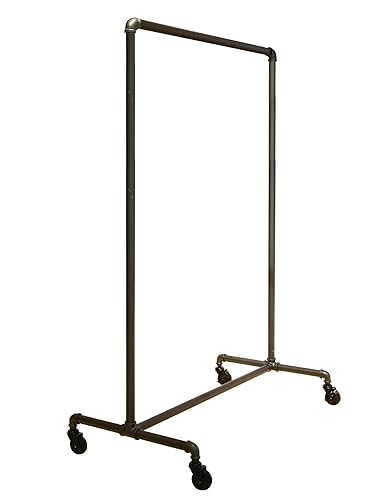 Vintage Pipeline Ballet Clothes Rolling Rack - Nonadjustable Hanging Fixture for Wardrobe & Closet Organization | Perfect for Home, Studio, and Dance Practice