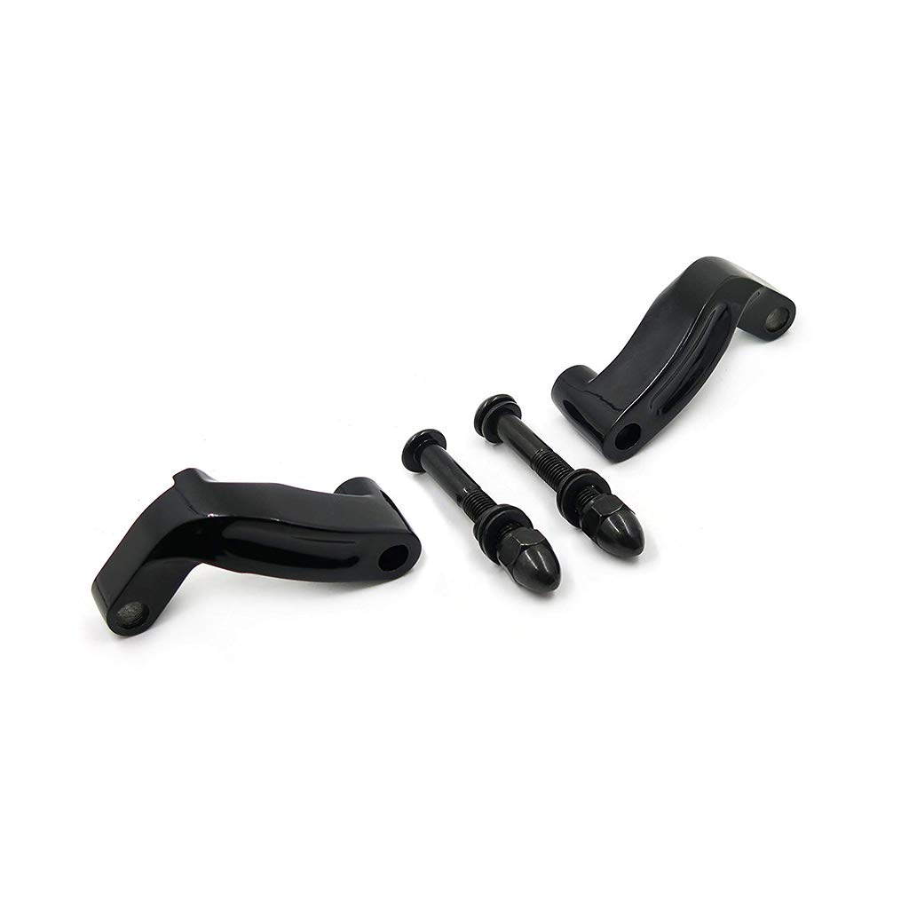 Harley Davidson 2006-2017 Motorcycle Mirror Mount Adapter Relocation Extension Kit - Black | Compatible with Touring, Street Glide & Road Glide Models | Enhanced Visibility & Custom Look