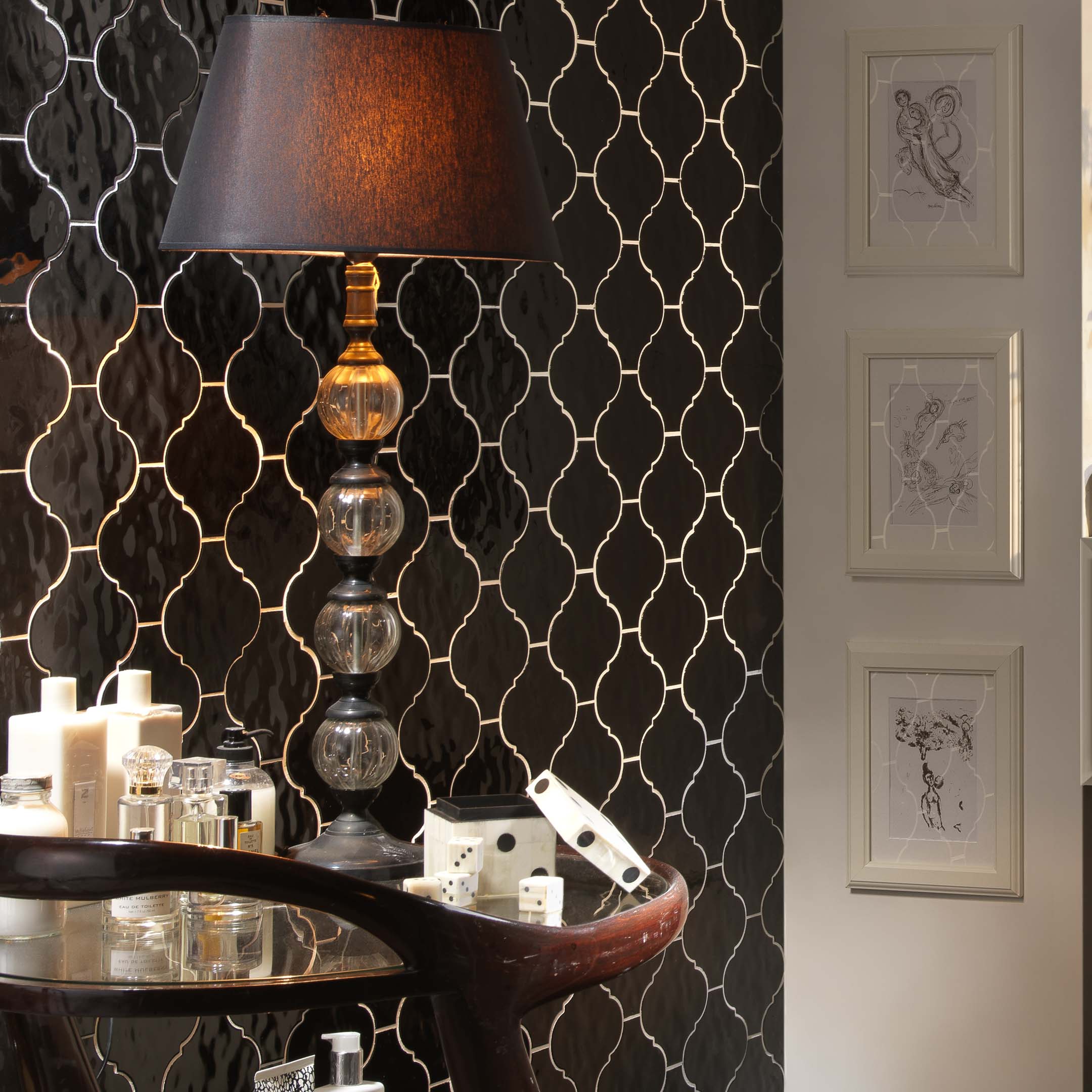 Handcrafted Arabesque Moroccan Lantern Wall Tile - Stunning Home Decor for Living Room, Bedroom & Outdoor Spaces | Orange County
