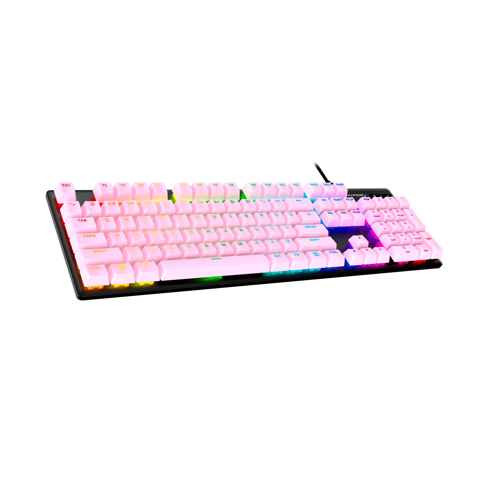 HyperX Full Key Set Keycaps - PBT Double-Shot Keycaps for Mechanical Keyboards - Perfect for Gaming, Typing, and Office Work