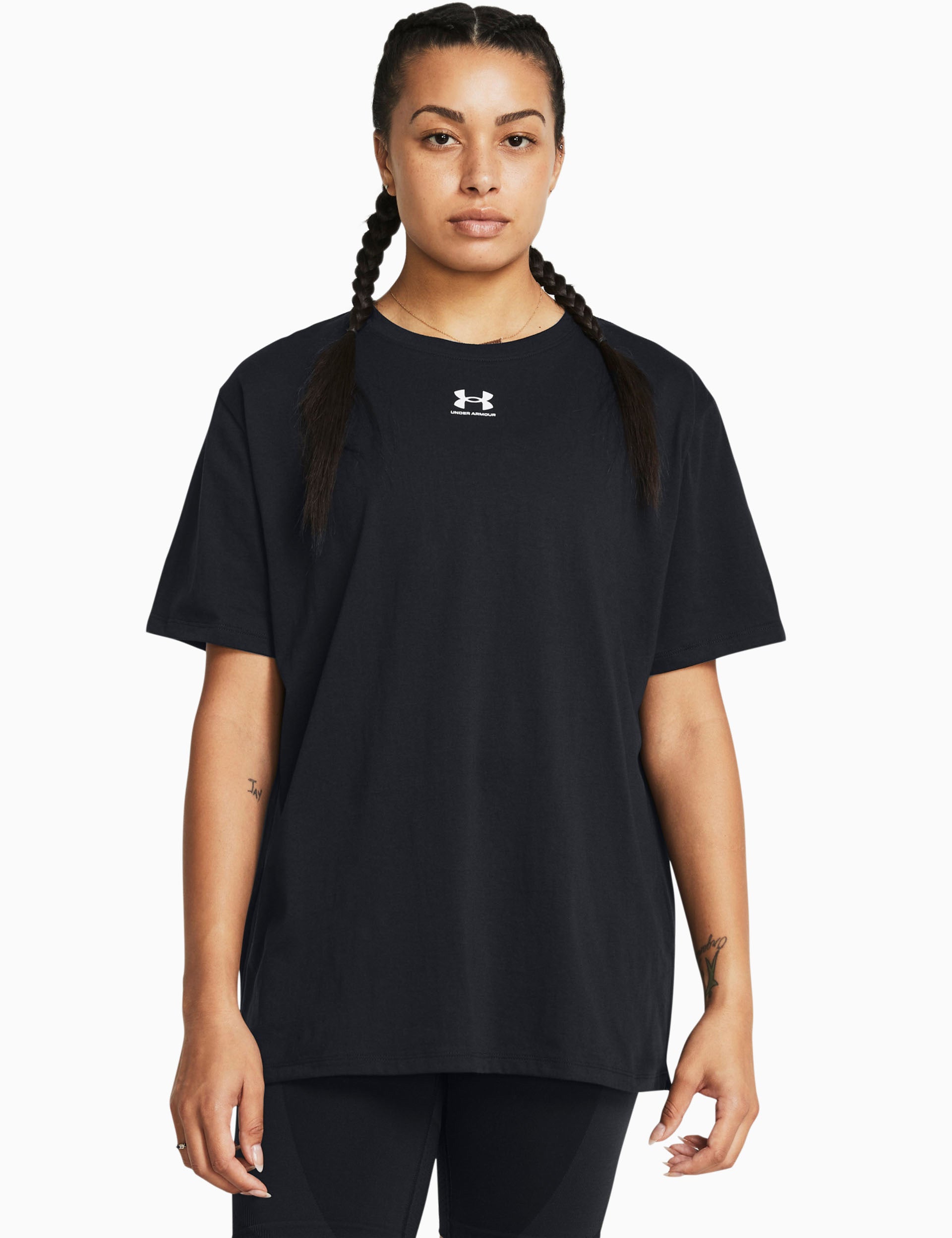 Oversized Short Sleeve T-Shirt for Women - Soft Cotton Casual Tee in Black & White | Perfect for Campus, Streetwear & Everyday Comfort
