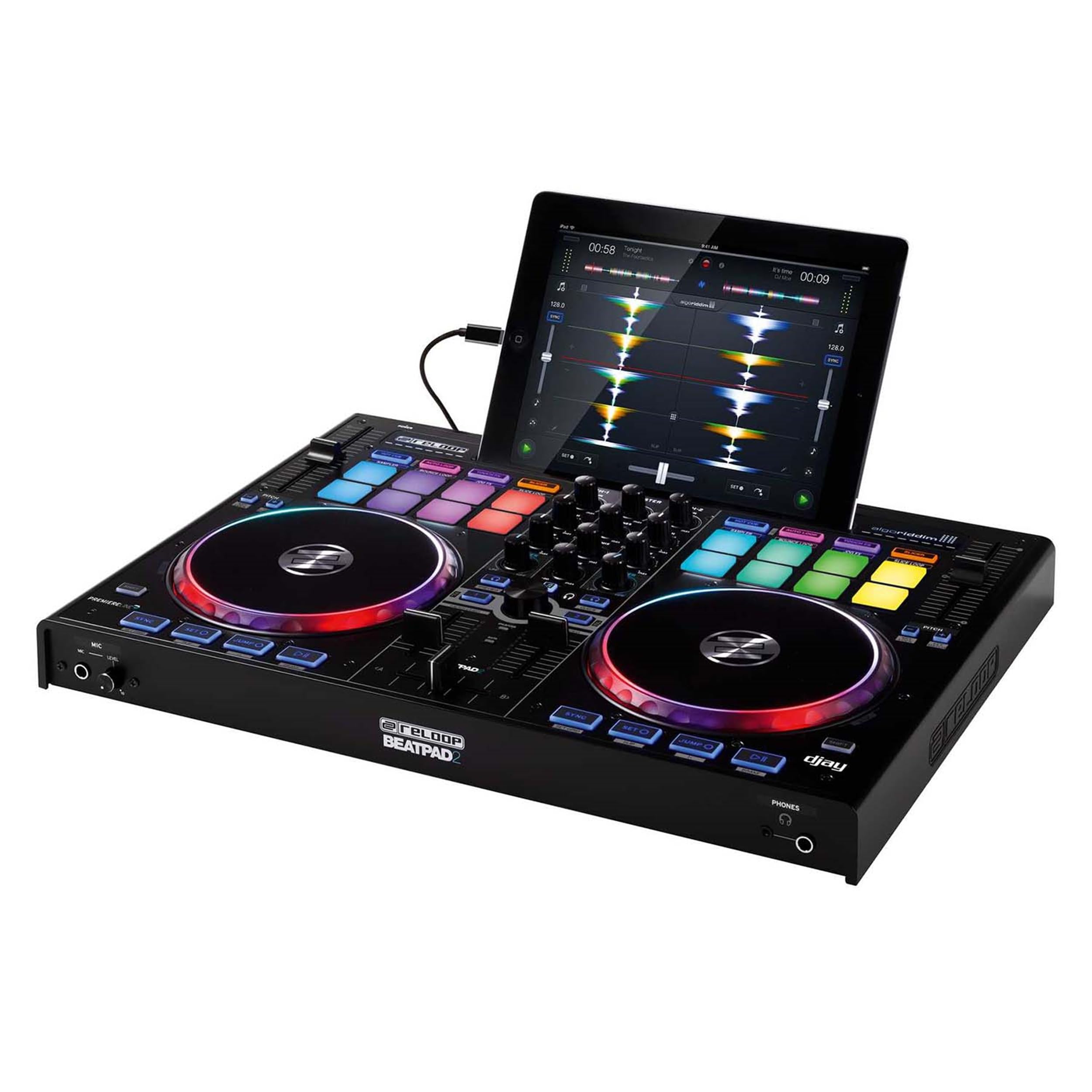 Reloop Beatpad-2 Professional DJ Controller - Compatible with iPad, Android & Mac | Perfect for Mobile DJing, Home Studios & Live Performances