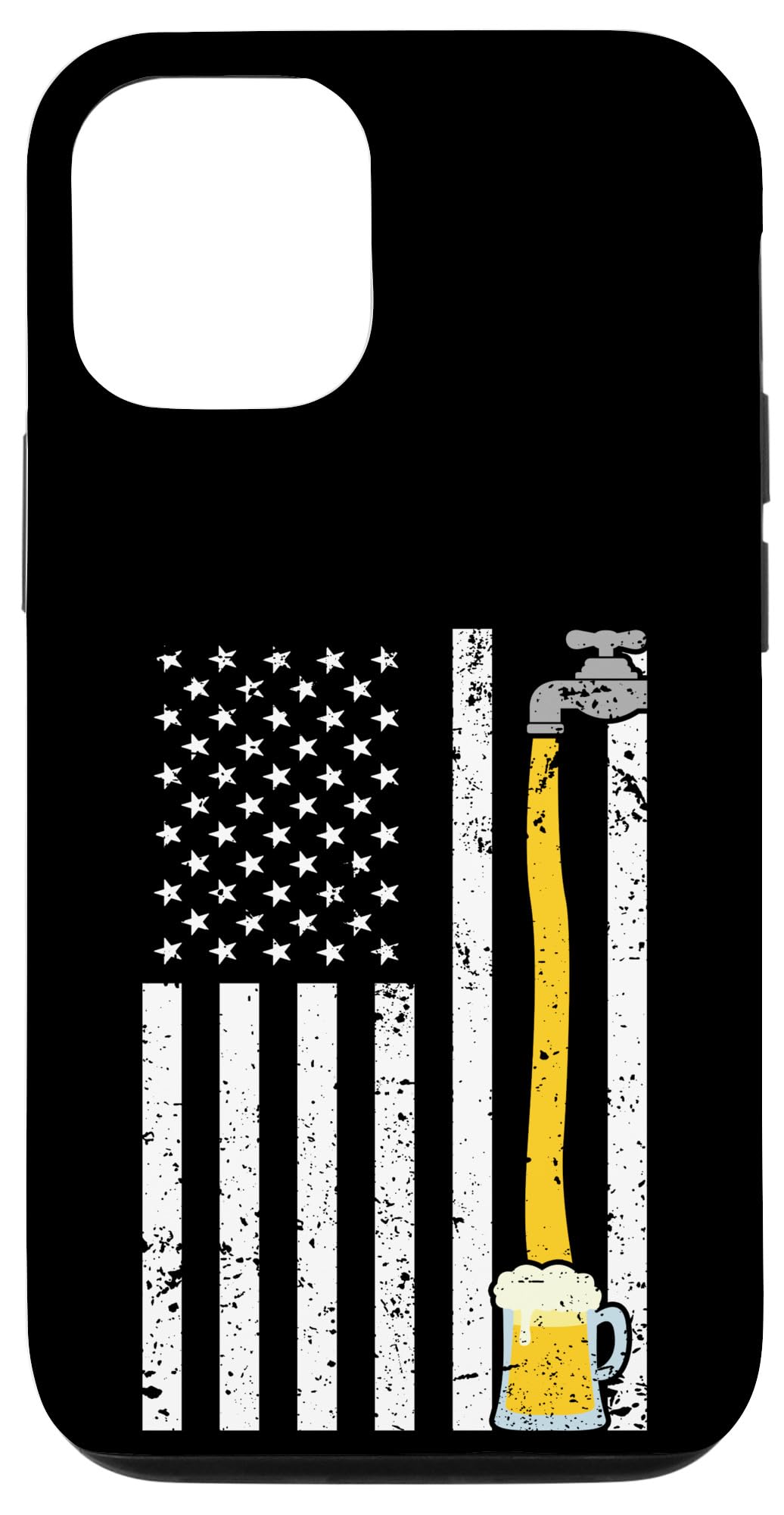 iPhone 12/12 Pro Case - American Flag Craft Beer Design - Durable Protective Cover for Brewery Lovers - Perfect for Pubs, Bars & Beer Enthusiasts