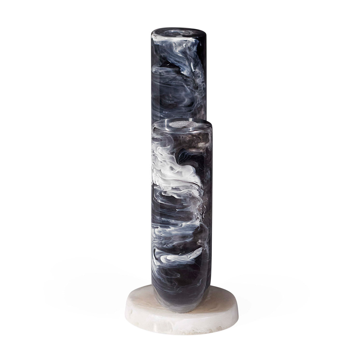Como Double Tube Vase - Modern Glass Flower Vase for Home Decor, Office & Wedding Centerpieces - Perfect for Fresh Flowers, Artificial Arrangements & Tabletop Decor