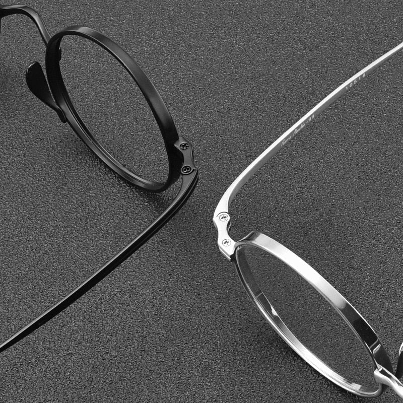 Monroe Titanium Round Glasses Frame - Lightweight & Durable Eyewear for Men & Women | Perfect for Reading, Driving & Fashion Accessories