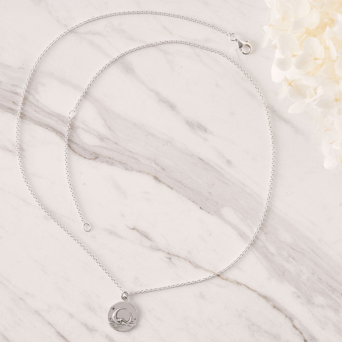 Moonlit Waves Necklace - Elegant Ocean-Inspired Jewelry for Women | Perfect Gift for Beach Lovers, Anniversary & Romantic Occasions