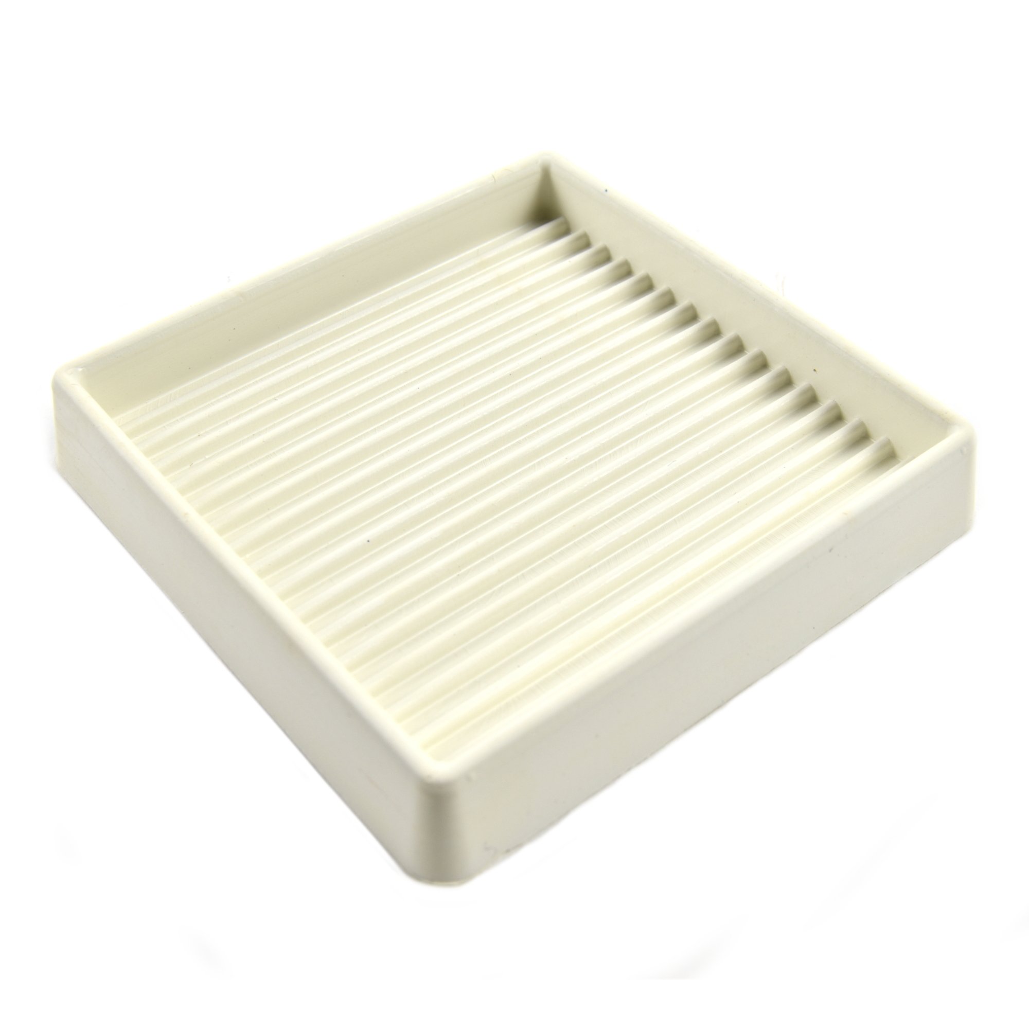 Heavy Duty Rubber Caster Cups 3x3 Inches - Set of 4 White Floor Protectors for Furniture Legs, Chairs & Tables - Prevents Scratches on Hardwood Floors & Tile