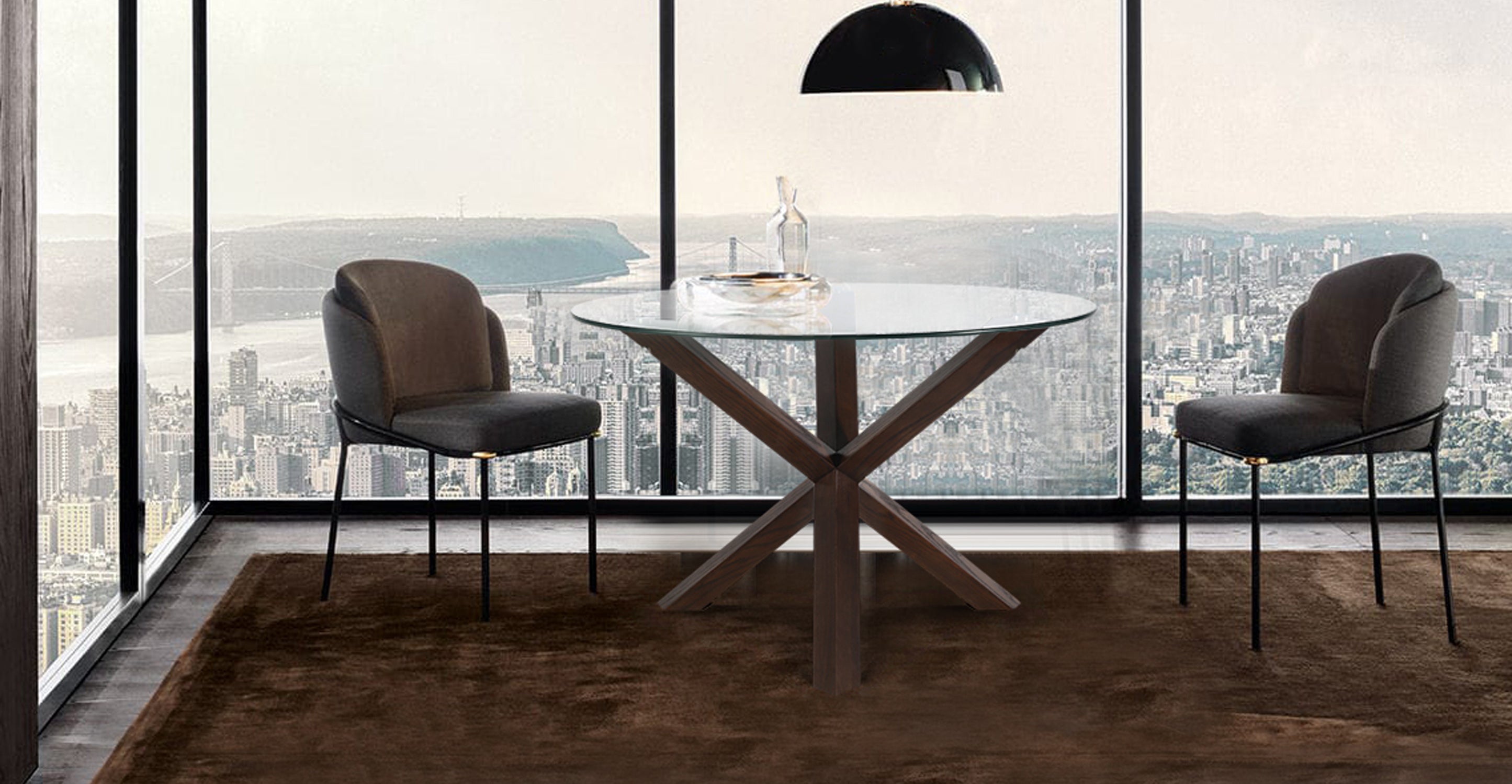 Kennedy 37.4 Inch Round Dining Table - Modern Wood Kitchen Table for Small Spaces - Perfect for Breakfast Nook, Apartment Dining, and Cozy Family Meals