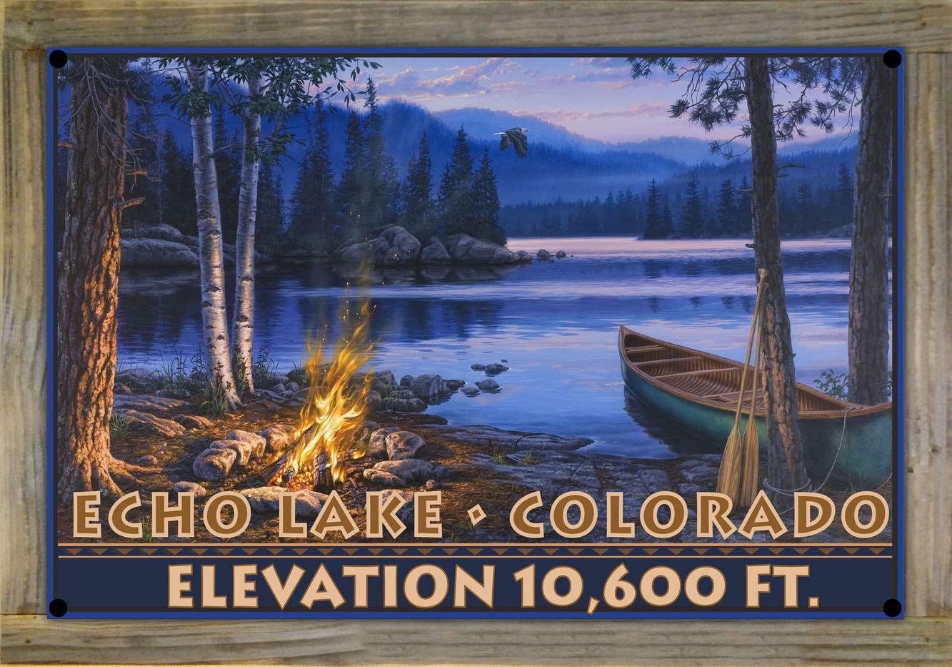Echo Lake Colorado Metal Print on Reclaimed Barn Wood - 11.5