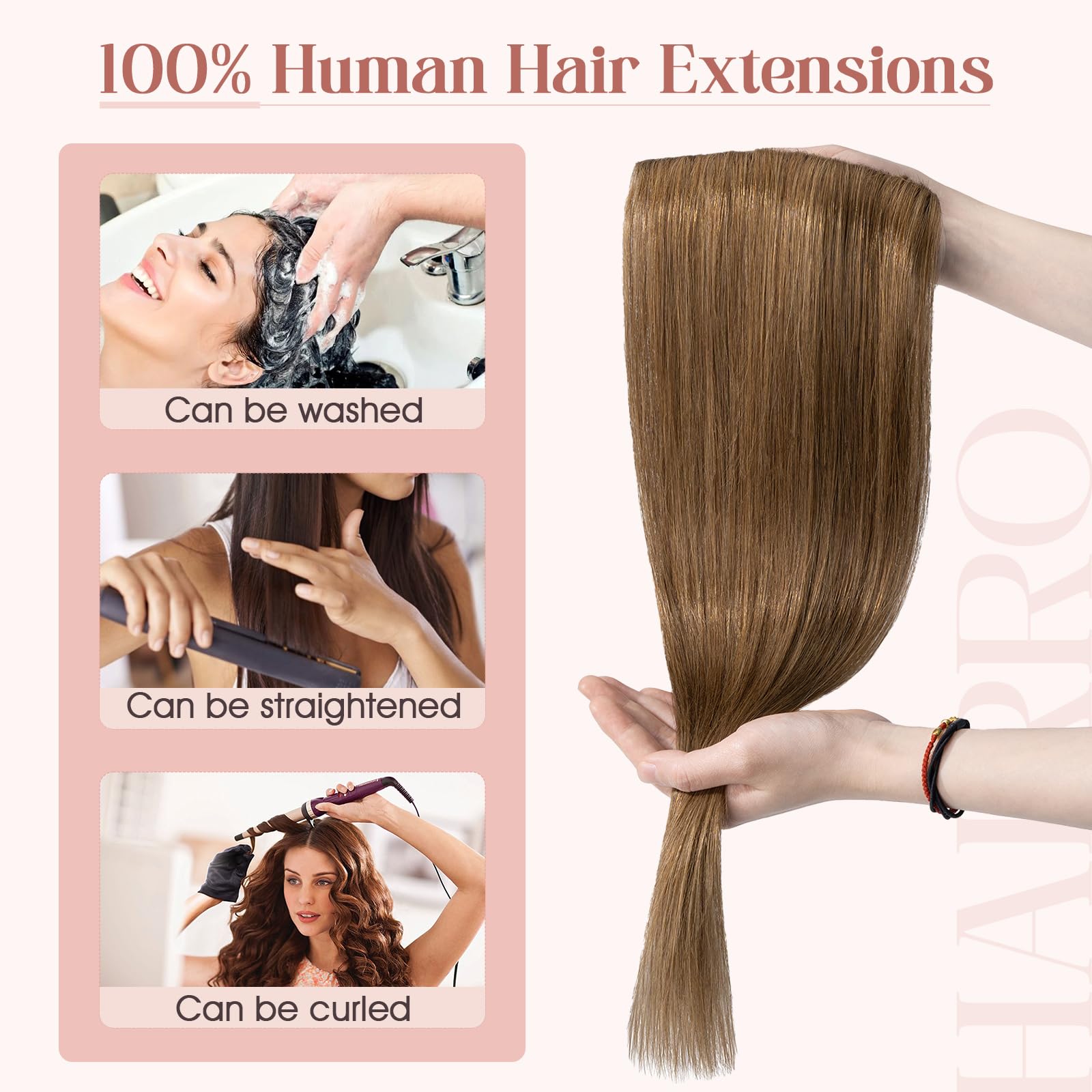 Hairro Clip-in Human Hair Extensions 8