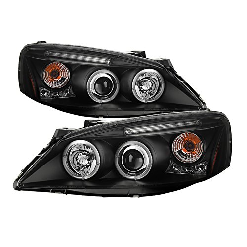 High-Performance LED Halo Headlights for Pontiac G6 2005-2008 - Black/Clear Lens - Upgrade Your Night Driving Visibility & Style
