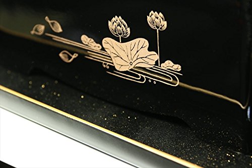 Yamako Buddhist Altar Fittings - Black/Golden Lotus Incense Burner for Meditation & Home Decor | Traditional Japanese Zen Accessories for Prayer & Spiritual Practice