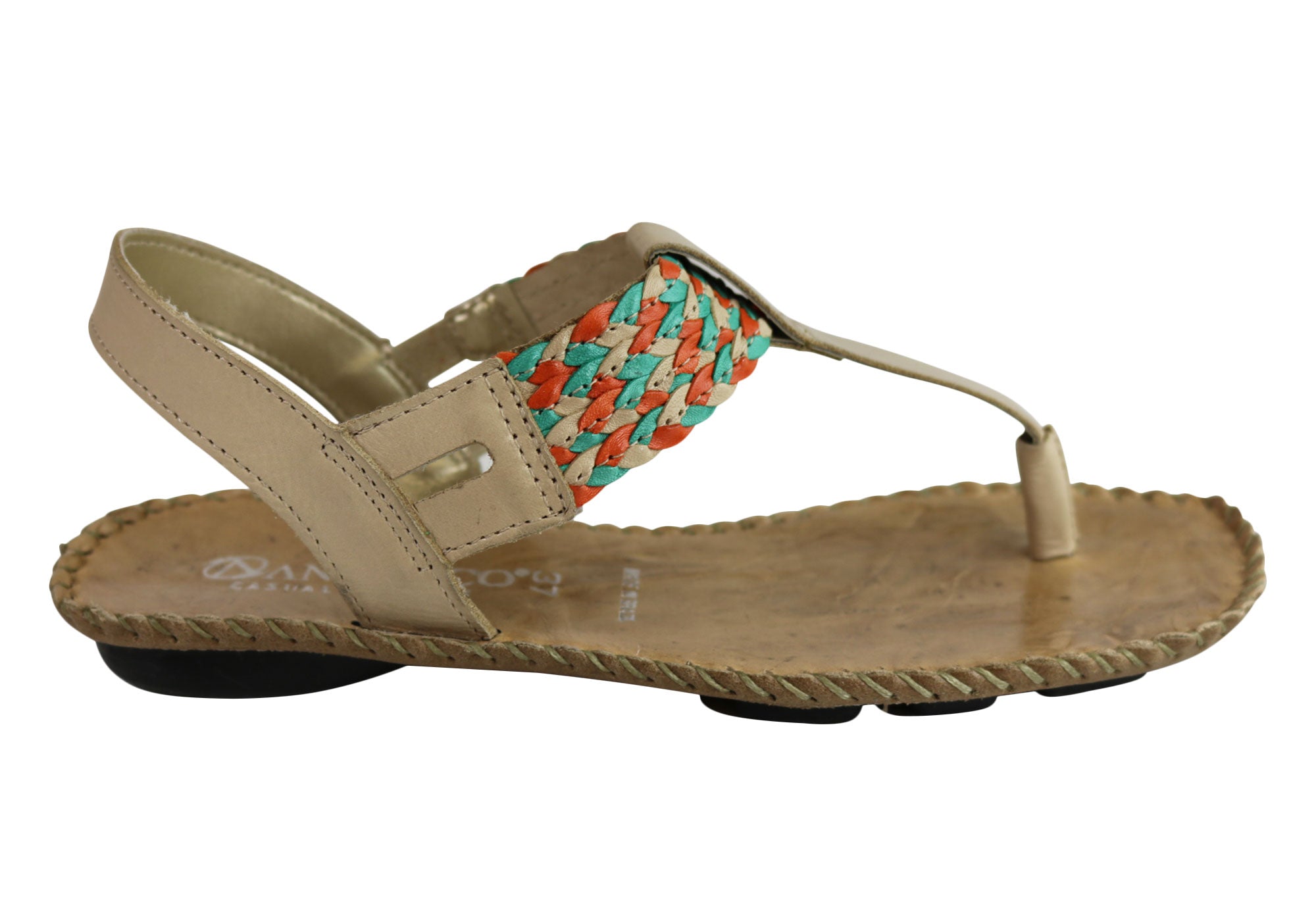 Andacco Irene Women's Comfortable Leather Sandals - Handmade in Brazil - Perfect for Summer, Beach, and Casual Outings