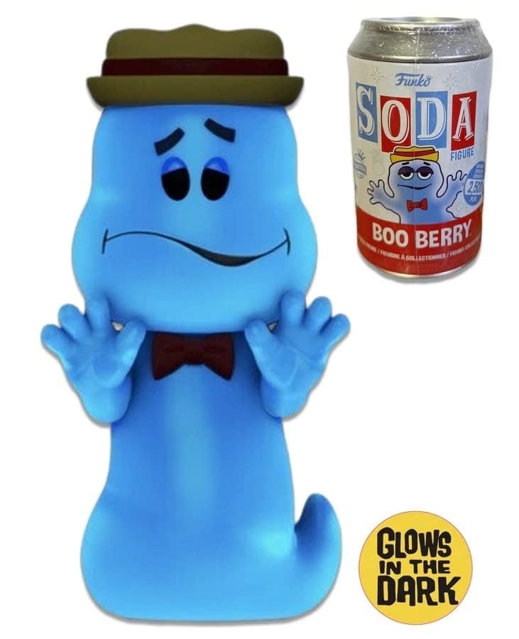 Funko Pop! Vinyl Soda: GM Boo Berry Glows in The Dark Limited Edition Collectible Figure - Perfect for Horror Fans & Nighttime Display