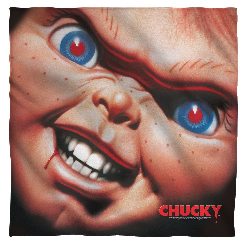 Child's Play 3 Movie Poster Bandana - 21x21 Inch Horror Film Scarf - Perfect for Halloween Costumes & Horror Movie Fan Gifts