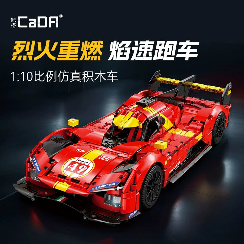 CaDA C63008 Blazing Flame Building Blocks Set - 1518 PCS STEM Toy for Kids & Adults - Creative Construction Kit for Birthday Gifts, Home Decoration & Stress Relief