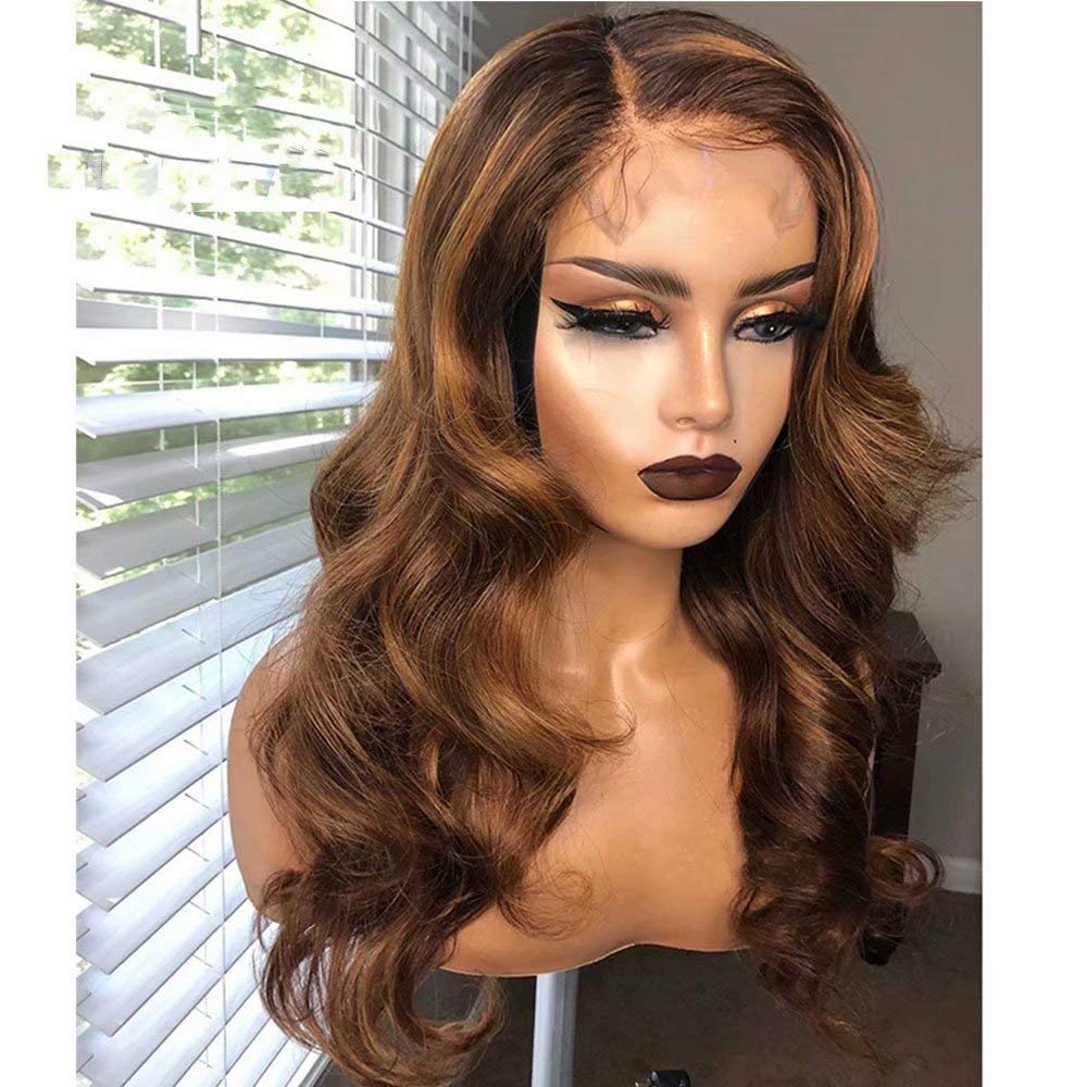 Honey Blonde 13x4 Lace Front Wig - 150% Density Brazilian Body Wave Remy Human Hair Wig with Pre-Plucked Bleached Knots for Black Women | HD Transparent Lace, 16 Inch | Perfect for Daily Wear, Parties & Special Occasions
