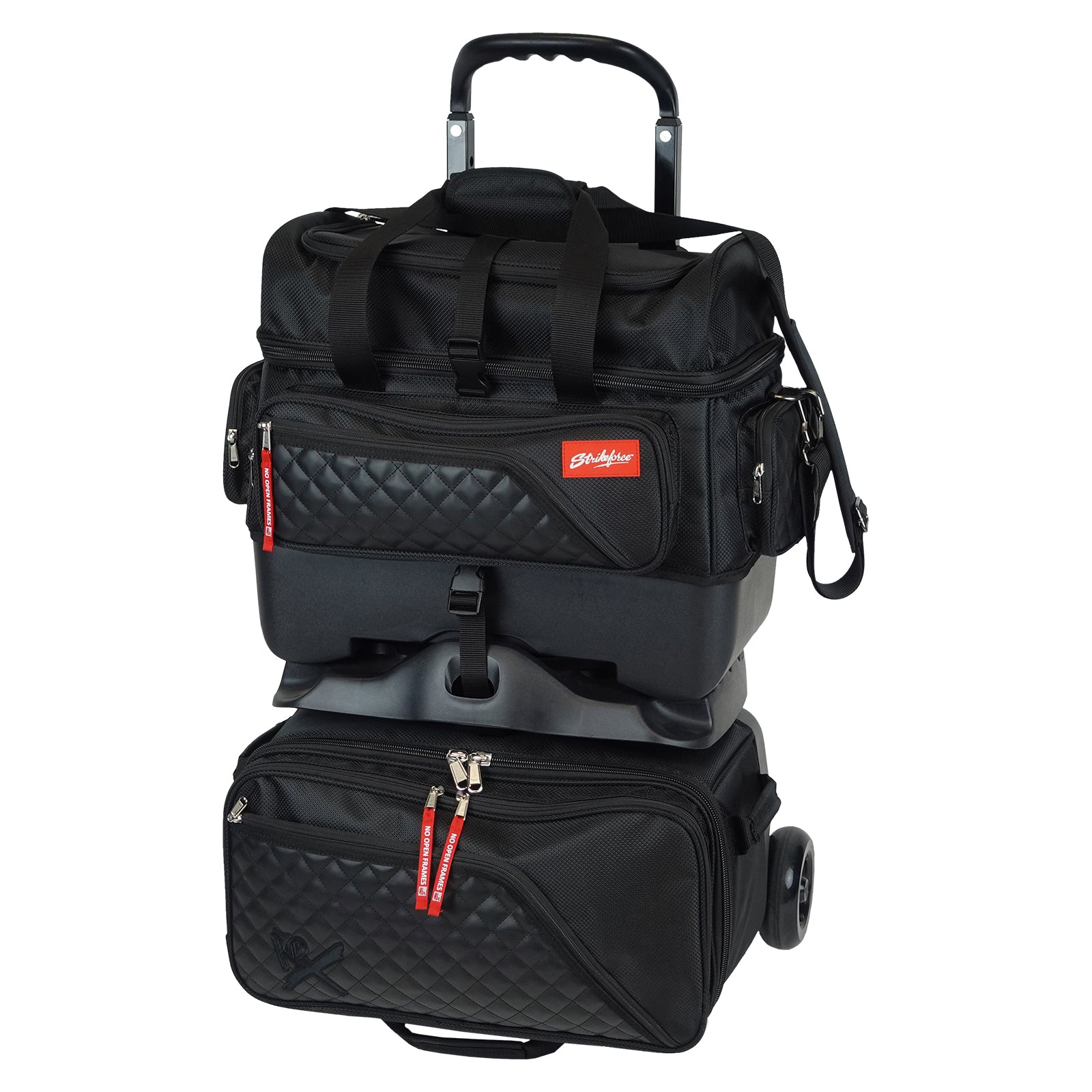 KR Strikeforce Diamond 4 Ball Roller Black Bowling Bag - Premium Bowling Accessory for Tournaments & League Play - Perfect for Pro & Casual Bowlers