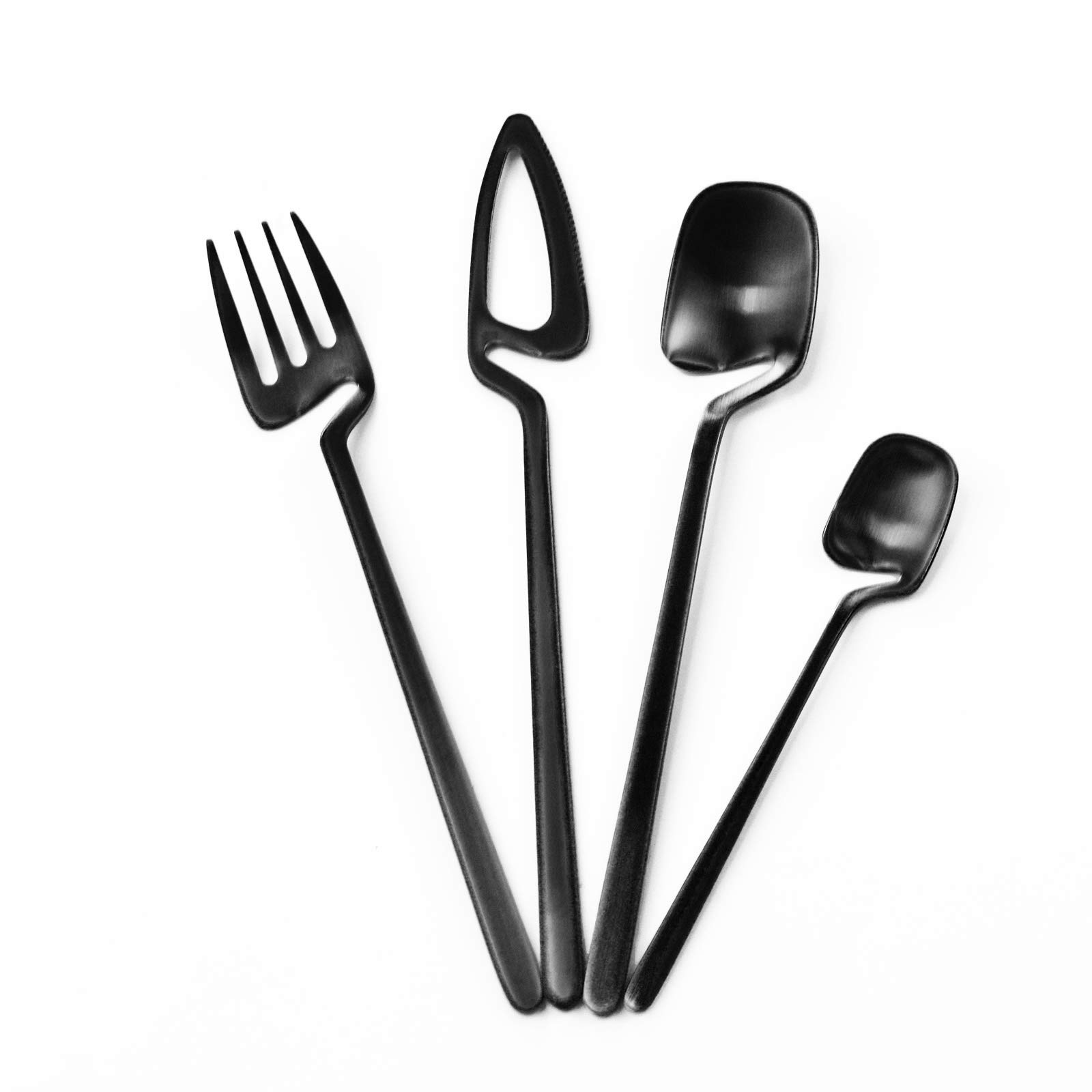 Premium 6-Piece Black Steak Knives Set - 304 Stainless Steel Sharp Dinner Knives for Kitchen, Camping & Restaurant Use - Dishwasher Safe - Perfect for Steakhouse Dining, Outdoor BBQs & Fine Dining Experiences