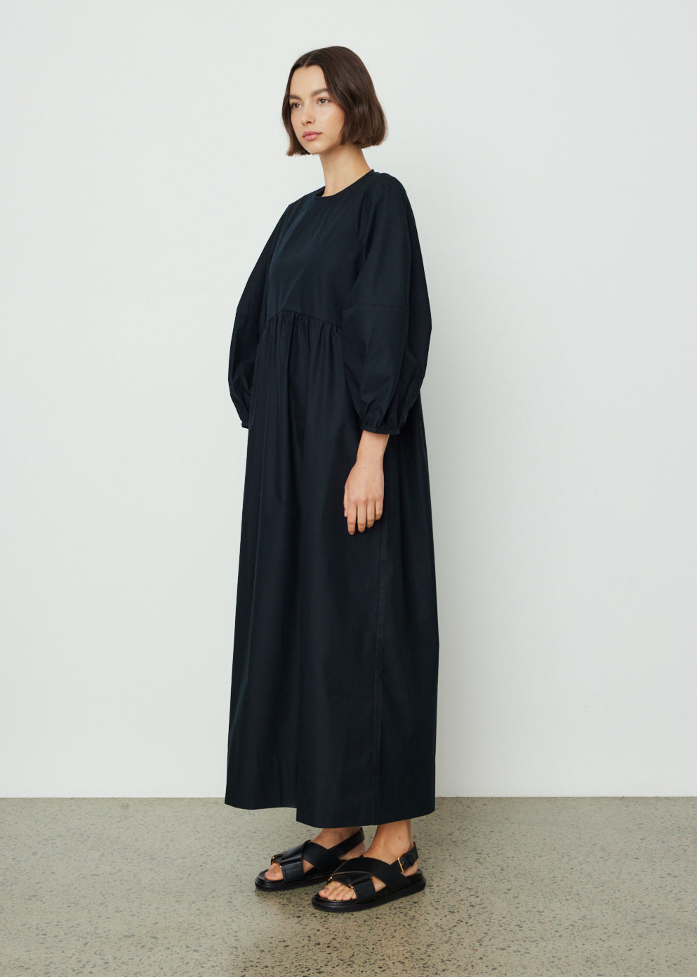 Elegant Round Sleeve Long Maxi Dress for Women - Perfect for Weddings, Parties & Special Occasions