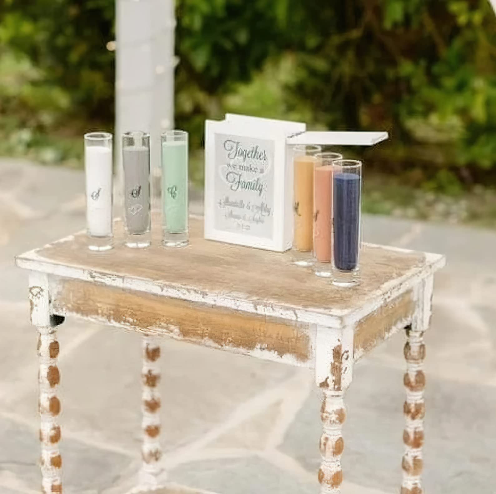 Blended Family Wedding Sand Ceremony Shadow Box Set - Personalized Unity Sand Kit for Weddings with Printed Design & Lid - Alternative to Unity Candle | Perfect for Blended Family Ceremonies, Vow Renewals & Anniversary Gifts
