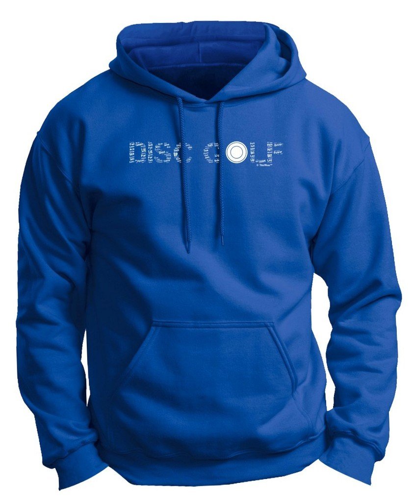 ThisWear Disc Golf Word Collage Hoodie - Premium Gift for Disc Golf Players & Fans - Perfect for Tournaments, Casual Wear & Outdoor Activities
