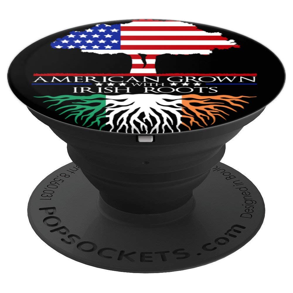 Authentic American Grown Irish Roots US Ireland PopSockets Standard PopGrip - Perfect for Phones, Tablets & Laptops | Great Gift for St. Patrick's Day & Irish Pride