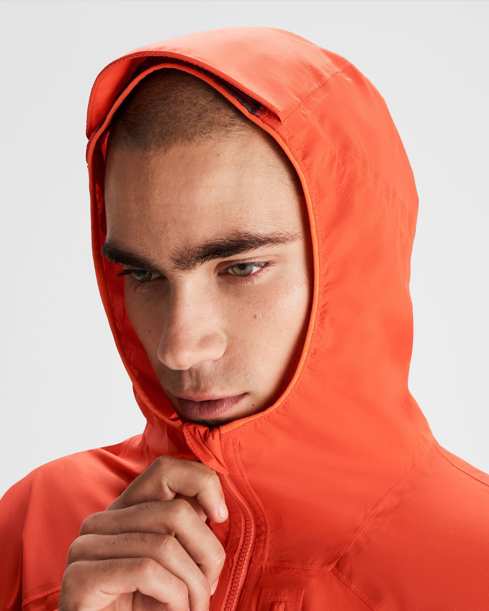 Men's Seeker 2.5L Waterproof Rain Jacket - Lightweight Windbreaker for Hiking & Outdoor Activities (Hut Orange) - Perfect for Camping, Travel & Bad Weather Protection