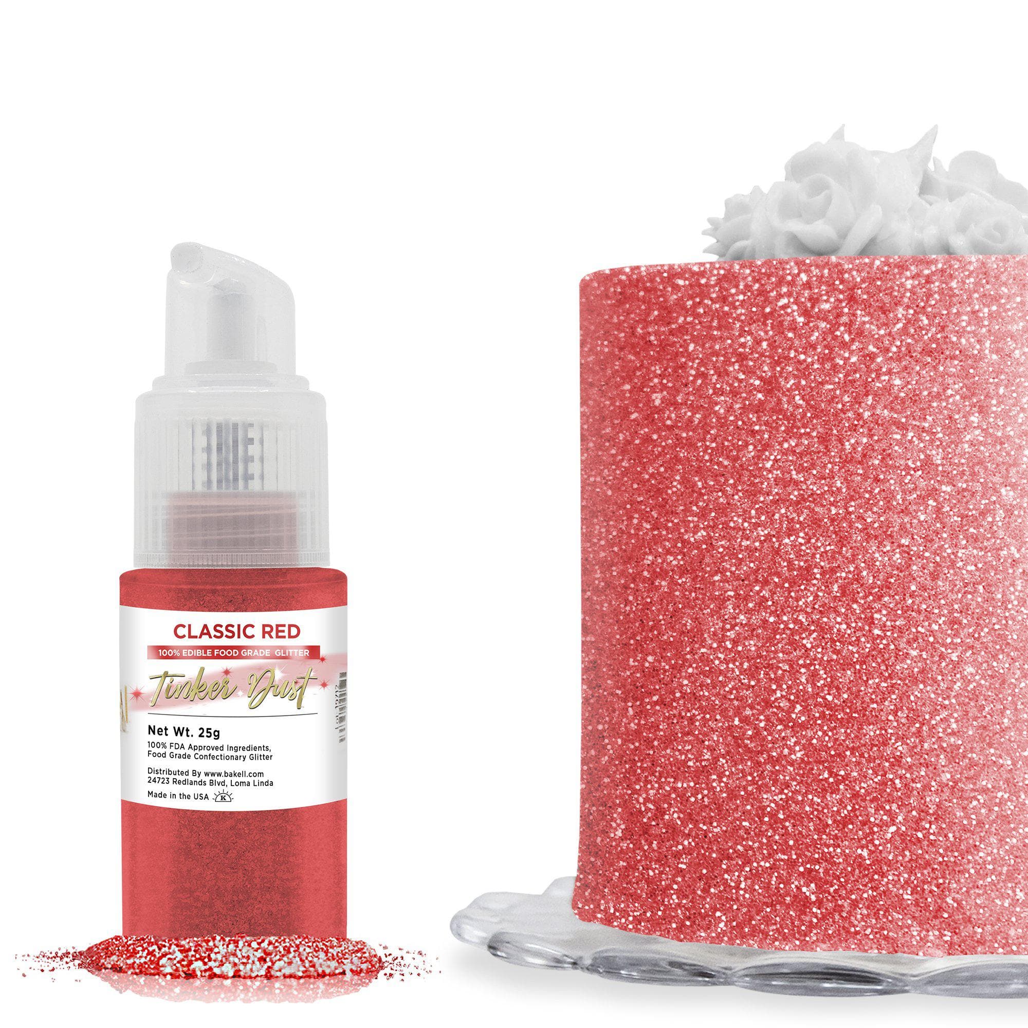 Classic Red Tinker Dust® Glitter Spray Pump - Bulk Case for Private Label | Perfect for DIY Crafts, Party Decorations & Cosmetics