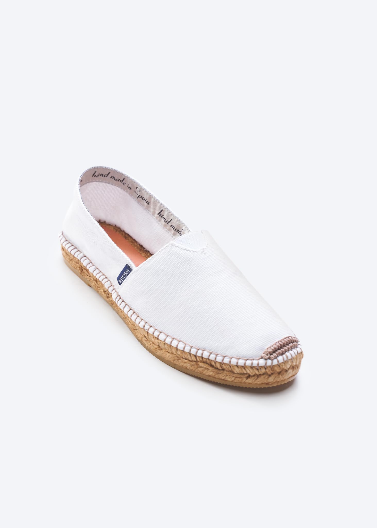 VISCATA Women's Barceloneta Espadrille Slip-On Flats - Handmade in Spain with Organic Cotton Canvas & 100% Natural Jute Midsole - Lightweight Comfort for Casual Wear, Beach, Summer Outfits & Everyday Fashion