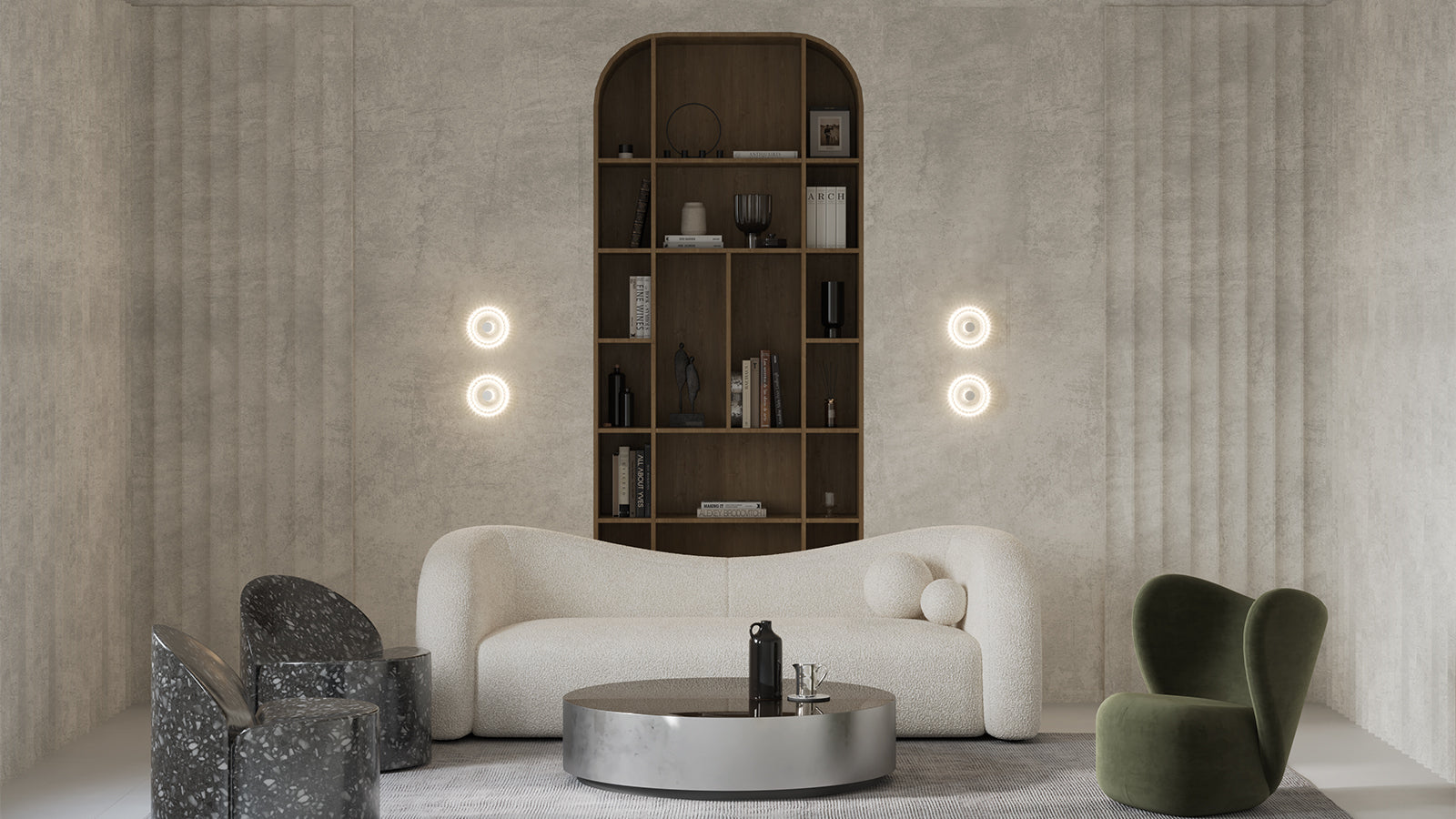 Amulet LED Wall Lamp - Gold Finish Modern Sconce for Bedroom, Living Room & Hallway Lighting