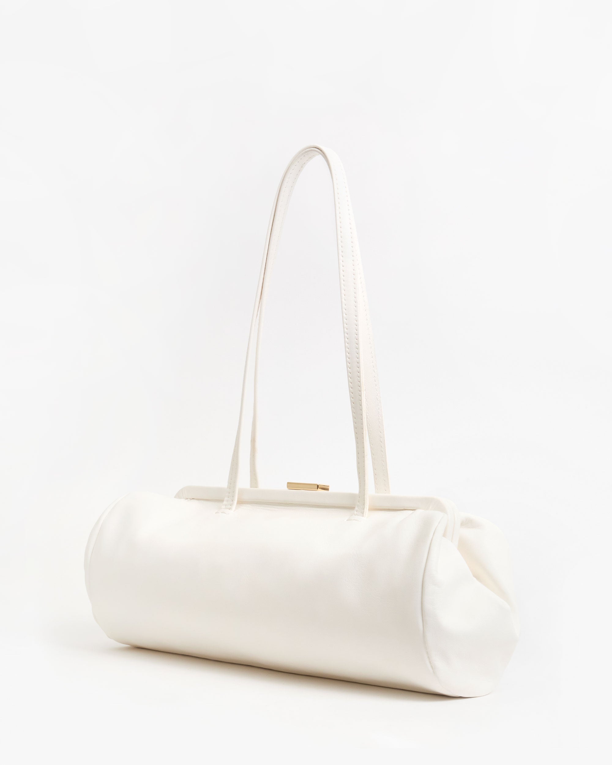 Yvette White Smooth Goat Leather Handbag - Elegant & Durable Women's Crossbody Bag for Work, Travel & Everyday Use