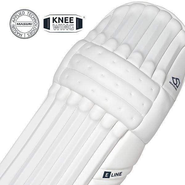 Masuri E Line Adult Cricket Batting Pads - Lightweight Protective Leg Guards for Cricket Players - Perfect for Practice, Matches & Training Sessions