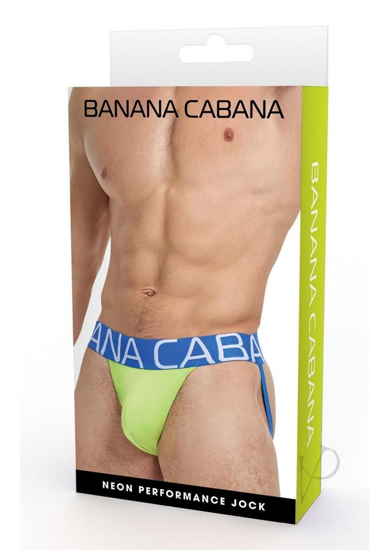 Banana Cabana Jock Strap for Men - Comfortable & Breathable Underwear - Size S/M - Green - Perfect for Sports, Gym & Active Lifestyle