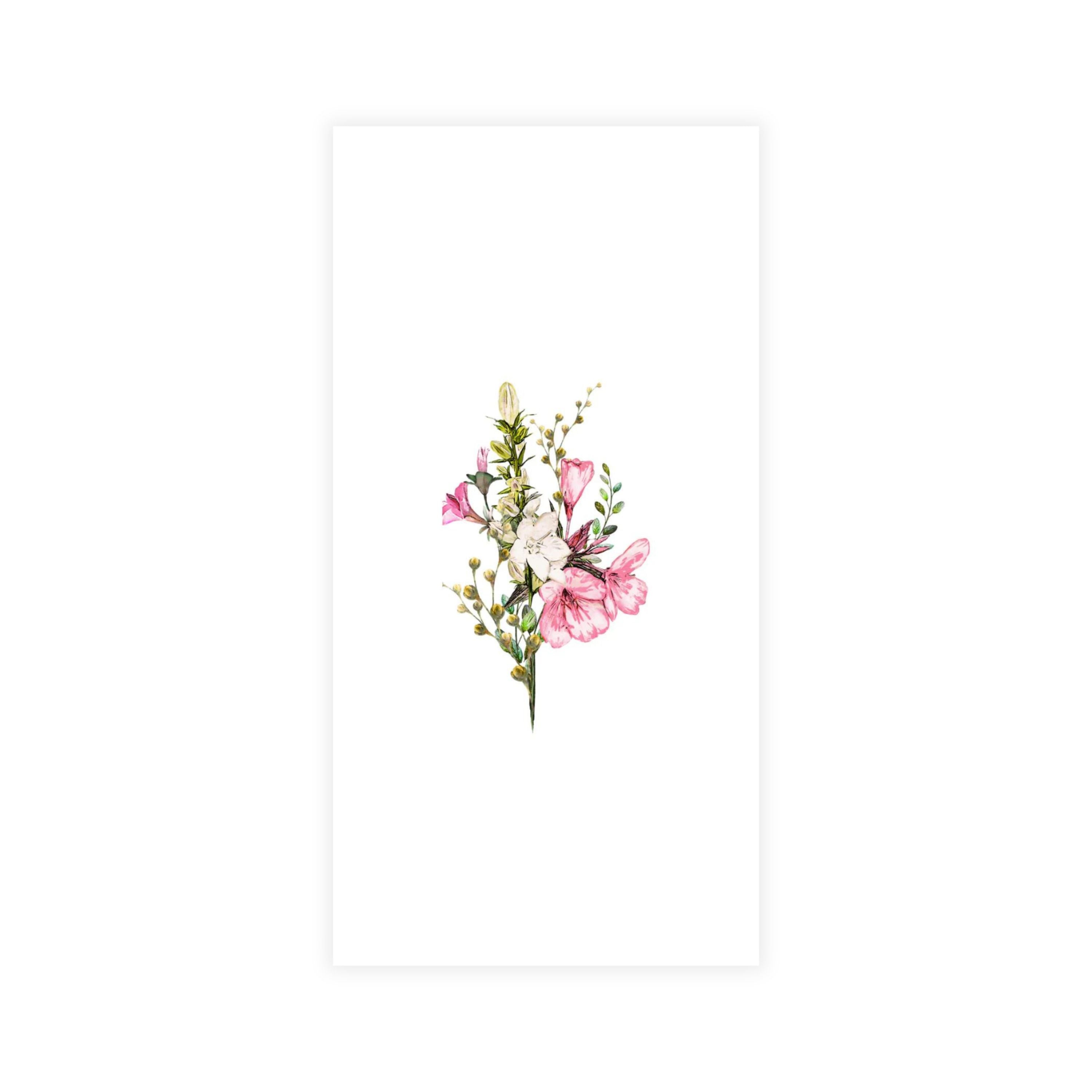 Disposable Linen-Like Paper Guest Towels - 16 Pack Summer Floral Blossom Design | Perfect for Parties, Weddings & Home Decor