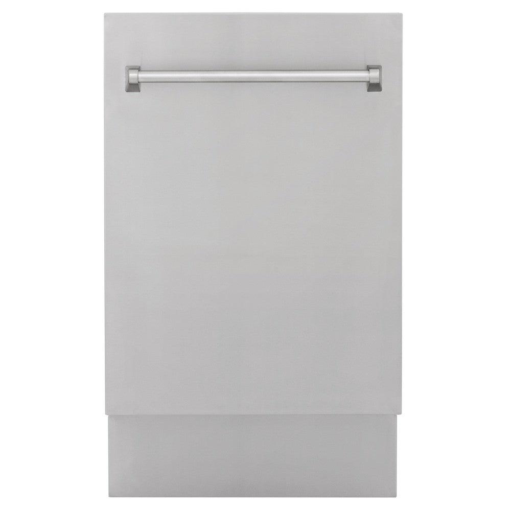 ZLINE 18 Inch Tallac Series 3rd Rack Top Control Dishwasher - Stainless Steel Tub & Panel, Ultra Quiet 51dBa (DWV 304 18) - Perfect for Modern Kitchens, Small Homes & Apartments