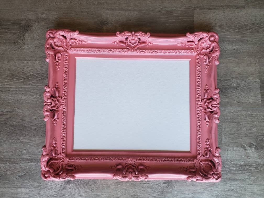 16x20 Inch Pink Ornate Picture Frame - Elegant Wall Decor for Baby Photos, Nursery, and Home Art Display | Perfect for Gifts, Weddings, and Special Memories